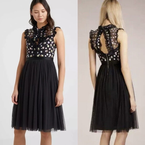 Needle & Thread Black Utopia Sleeveless Dress - Picture 7 of 9